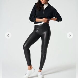 SPANX Shiny Black Leggings
